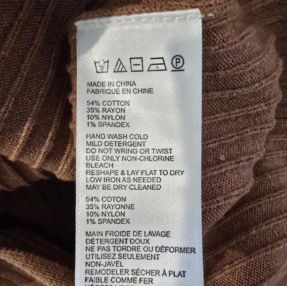 FREE PEOPLE Women’s Skyline Midi Skirt  Ribbed Front Split Cocoa Heather M - Picture 5 of 5